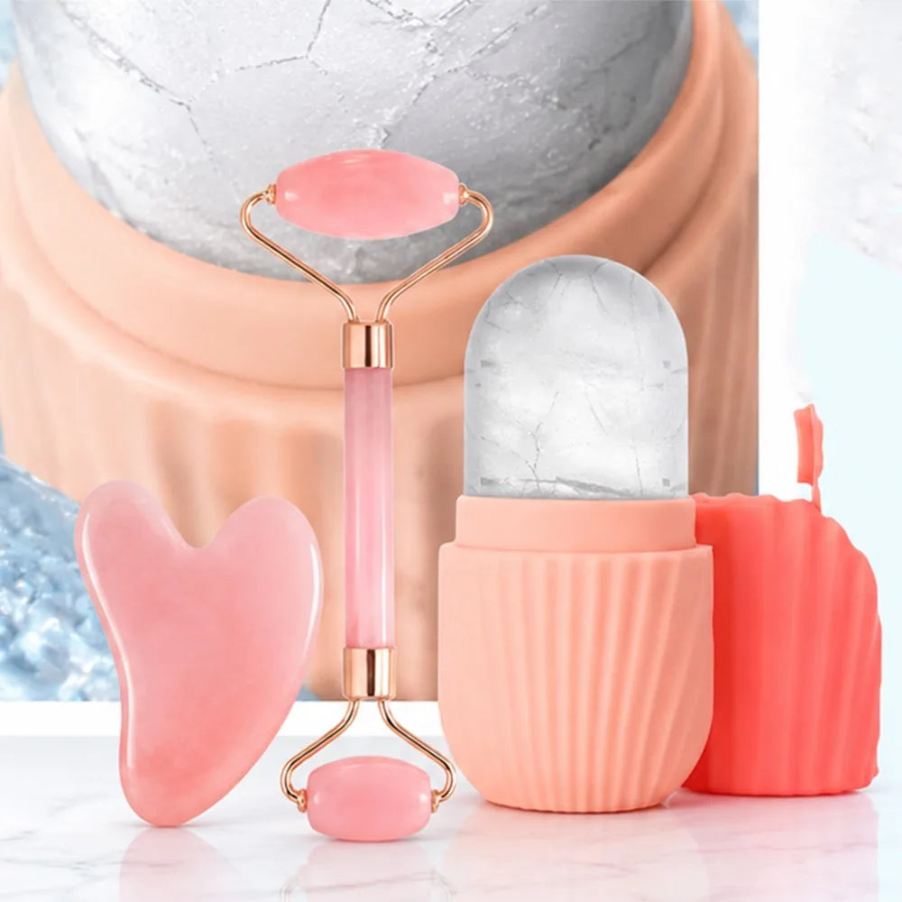 Ice Roller & Gua Sha Board Facial Kit