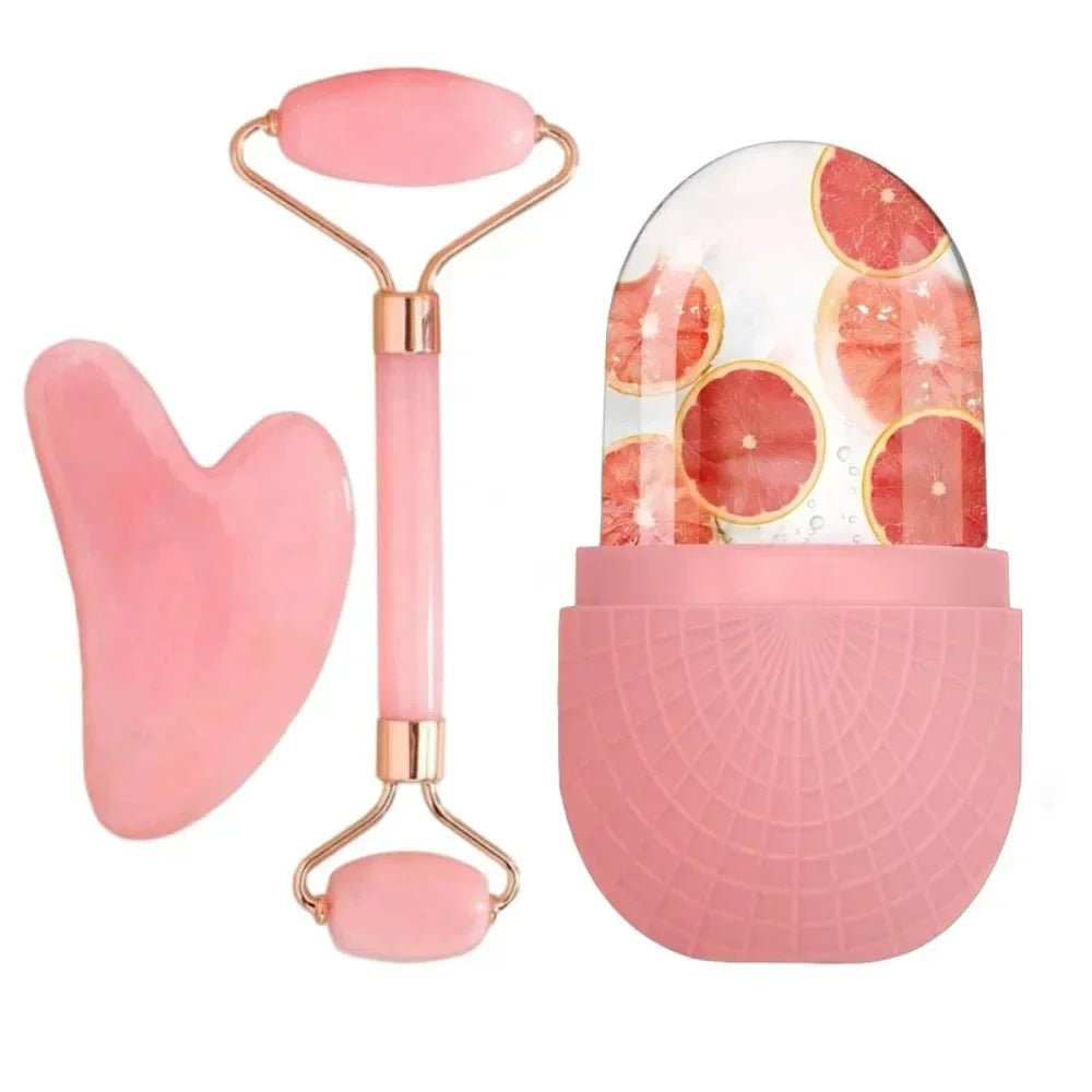 Face Massager & Gua Sha Roller Kit