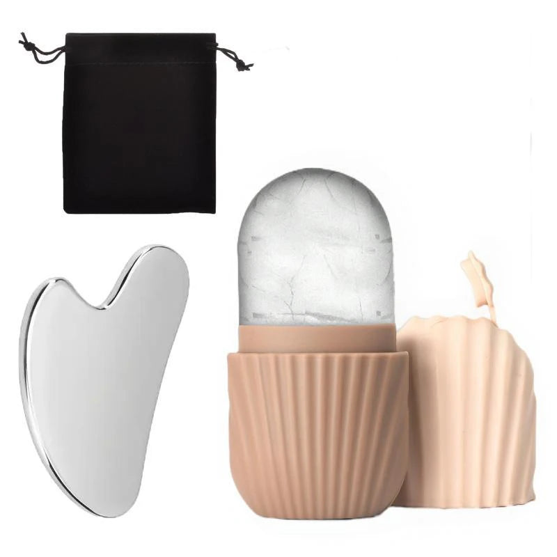 Compact Gua Sha & Ice Roller Travel Set