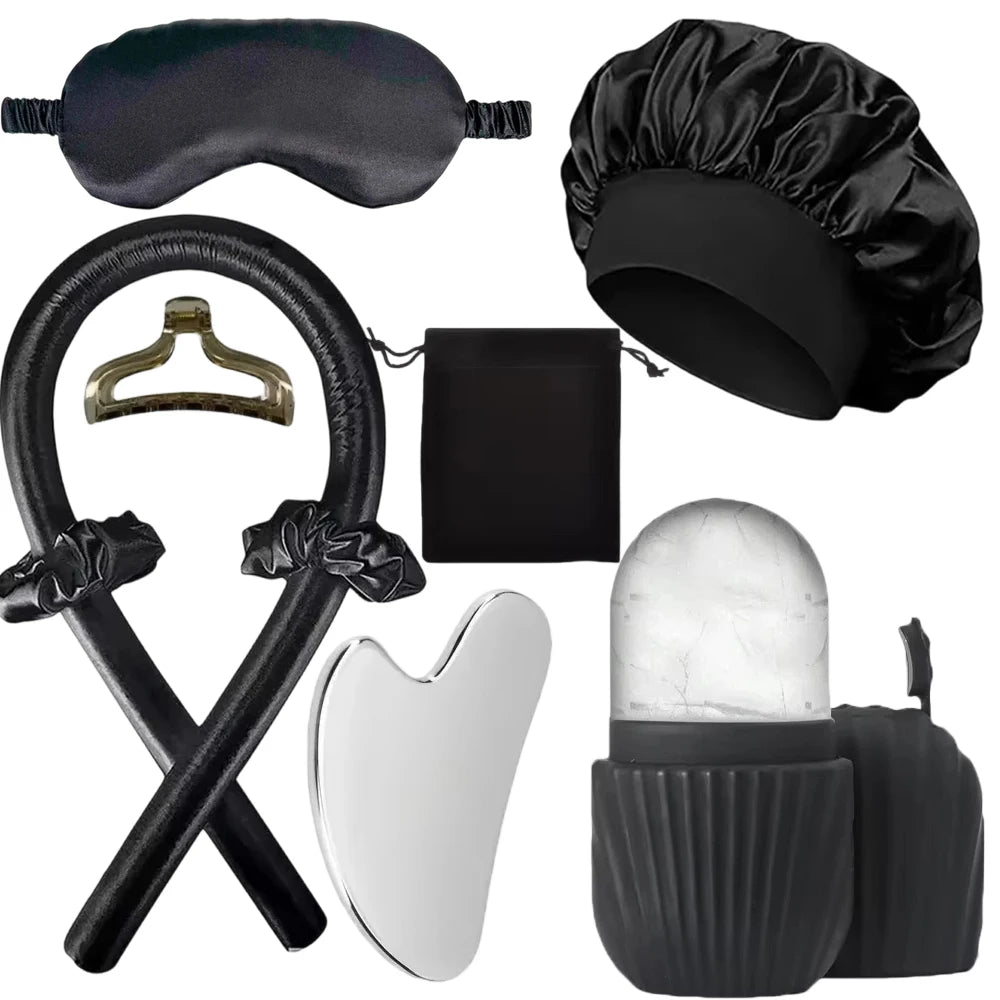 Silk Sleep & Spa Gift Set — Eye Mask, Bonnet & Hair Clip