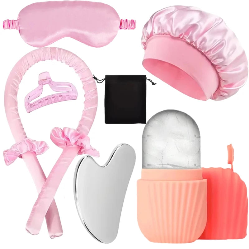 Silk Sleep & Spa Gift Set — Eye Mask, Bonnet & Hair Clip