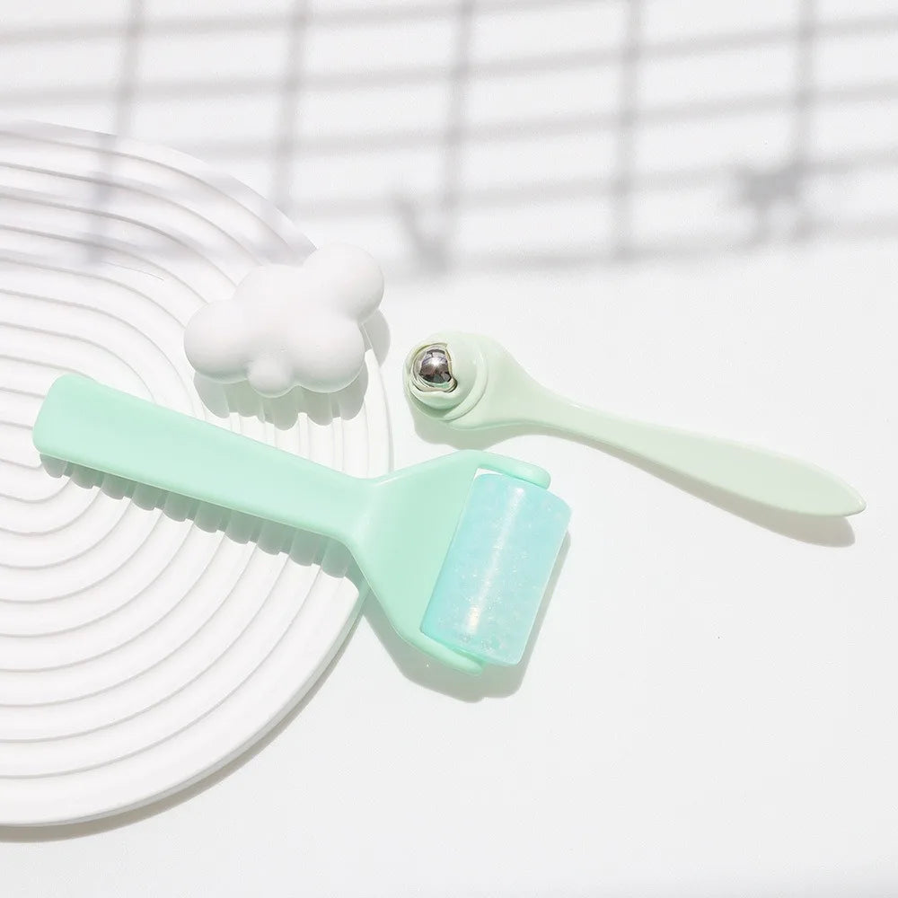 Stainless Steel Ice Roller & Eye Massage Stick Set