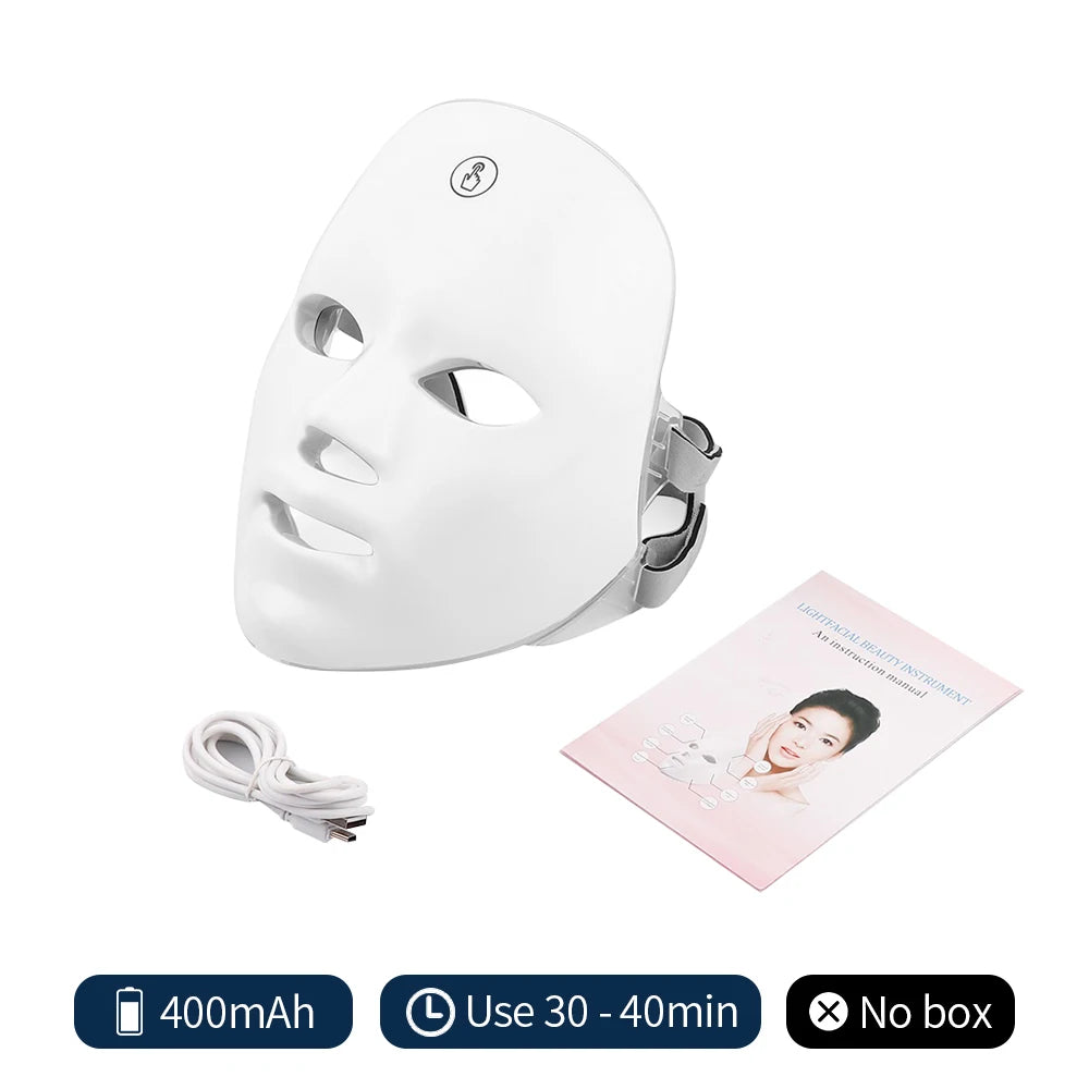 Rechargeable 7-Color LED Facial Mask - product photo 2