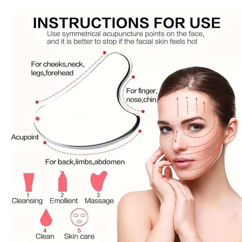 Cooling Ice Roller & Stainless Steel Gua Sha Duo