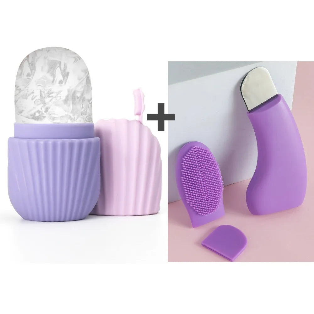 Facial Ice Roller & Cooling Mold Set
