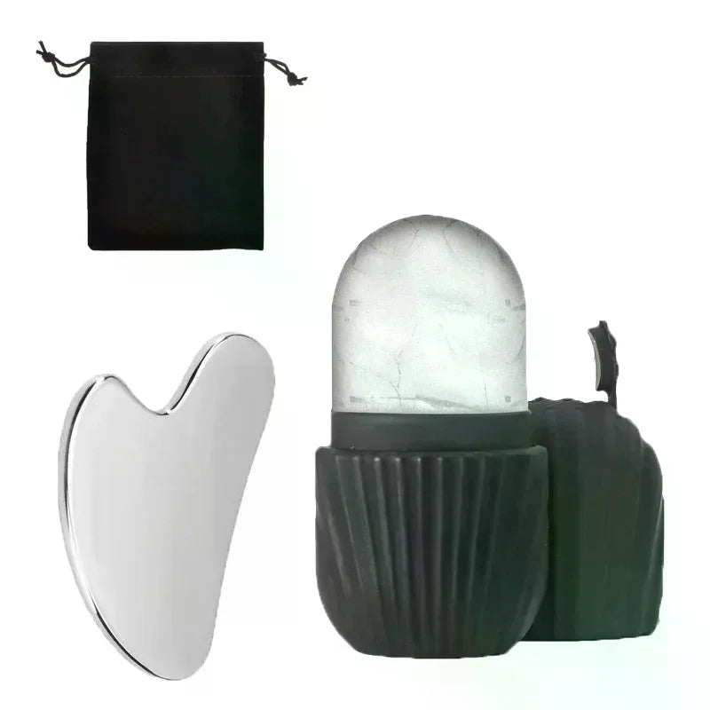 Compact Gua Sha & Ice Roller Travel Set