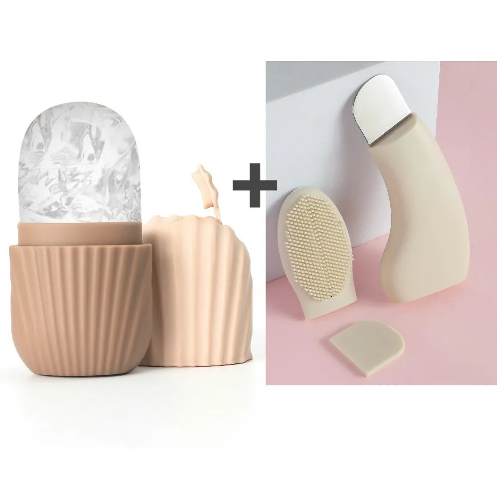 Facial Ice Roller & Cooling Mold Set
