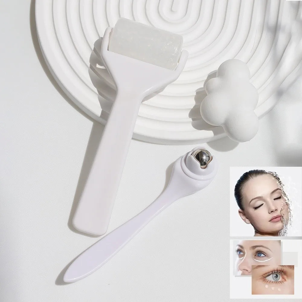 Stainless Steel Ice Roller & Eye Massage Stick Set