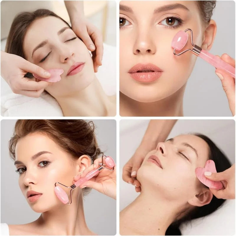Dual Facial Roller — Face, Neck & Eye Massage Set