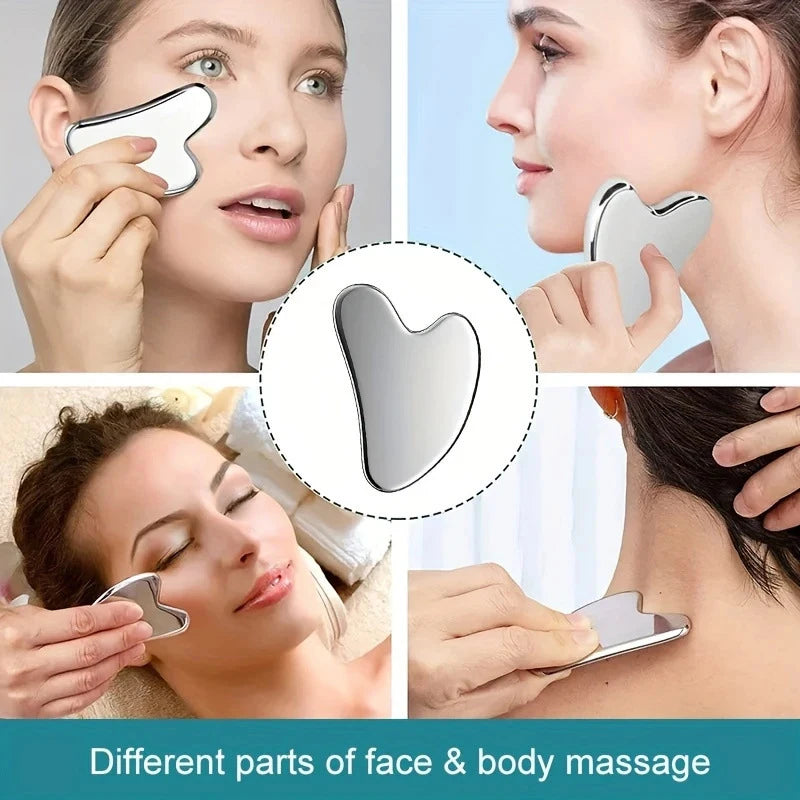Cooling Ice Roller & Stainless Steel Gua Sha Duo