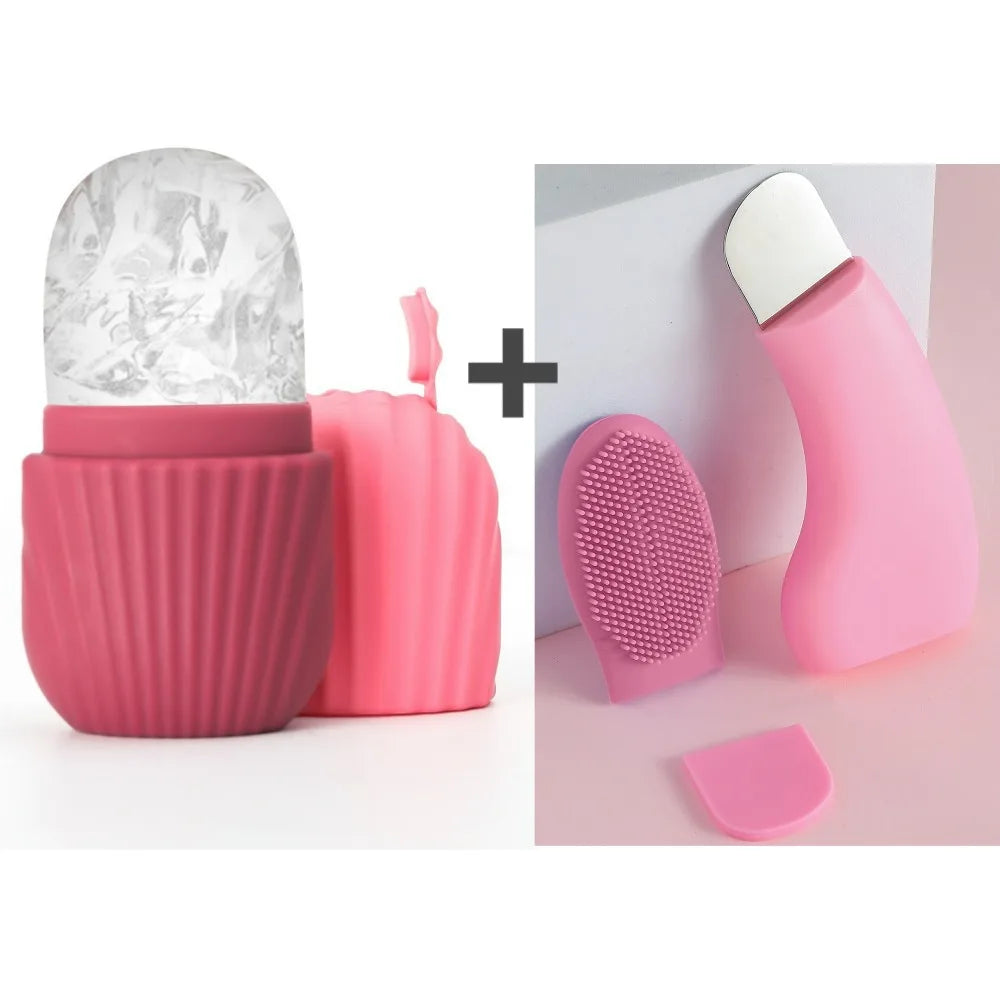 Facial Ice Roller & Cooling Mold Set