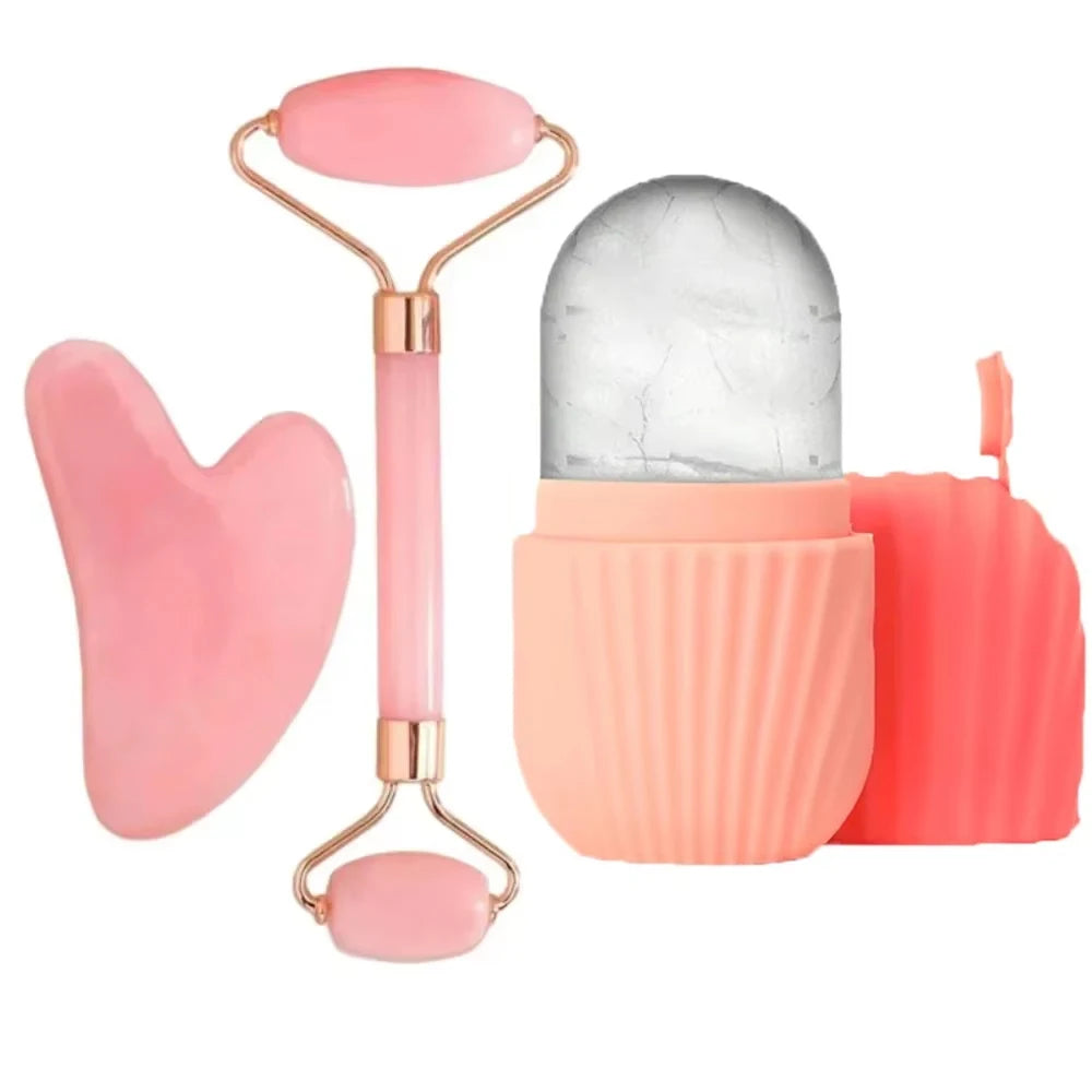Face Massager & Gua Sha Roller Kit