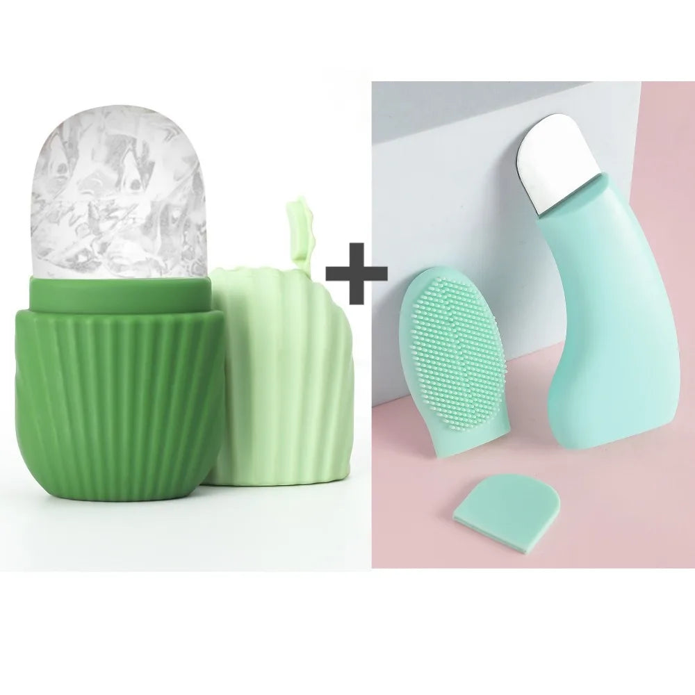 Facial Ice Roller & Cooling Mold Set