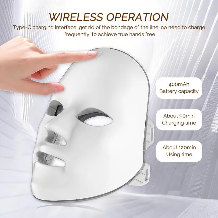 Rechargeable 7-Color LED Facial Mask - product photo 8