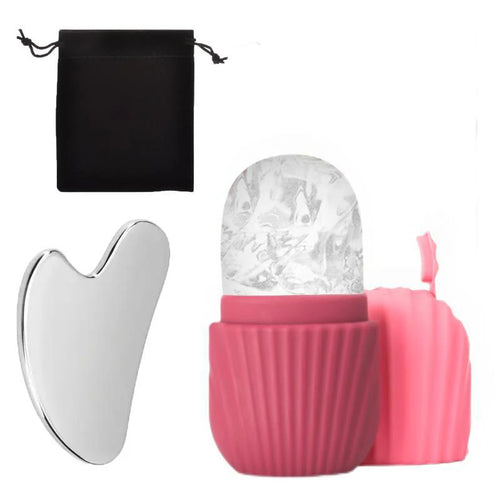 Cooling Ice Roller & Stainless Steel Gua Sha Duo