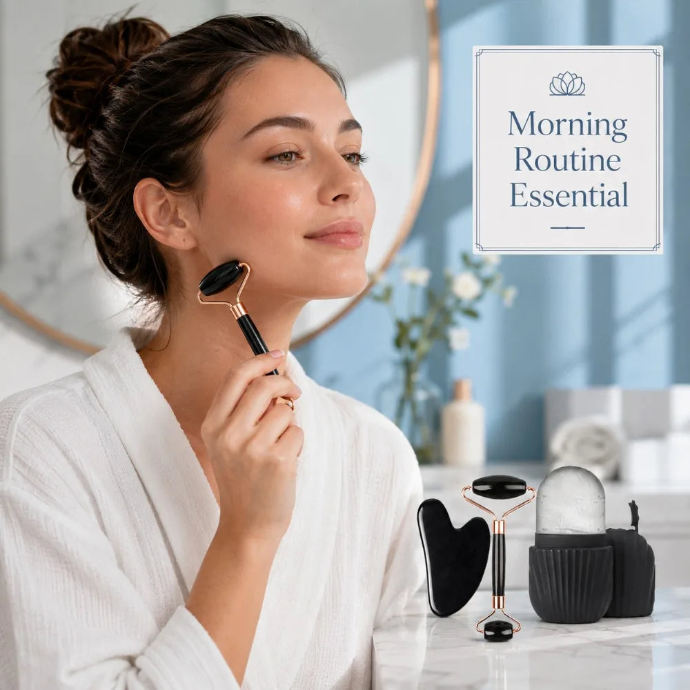 Ice Roller & Gua Sha Board Facial Kit
