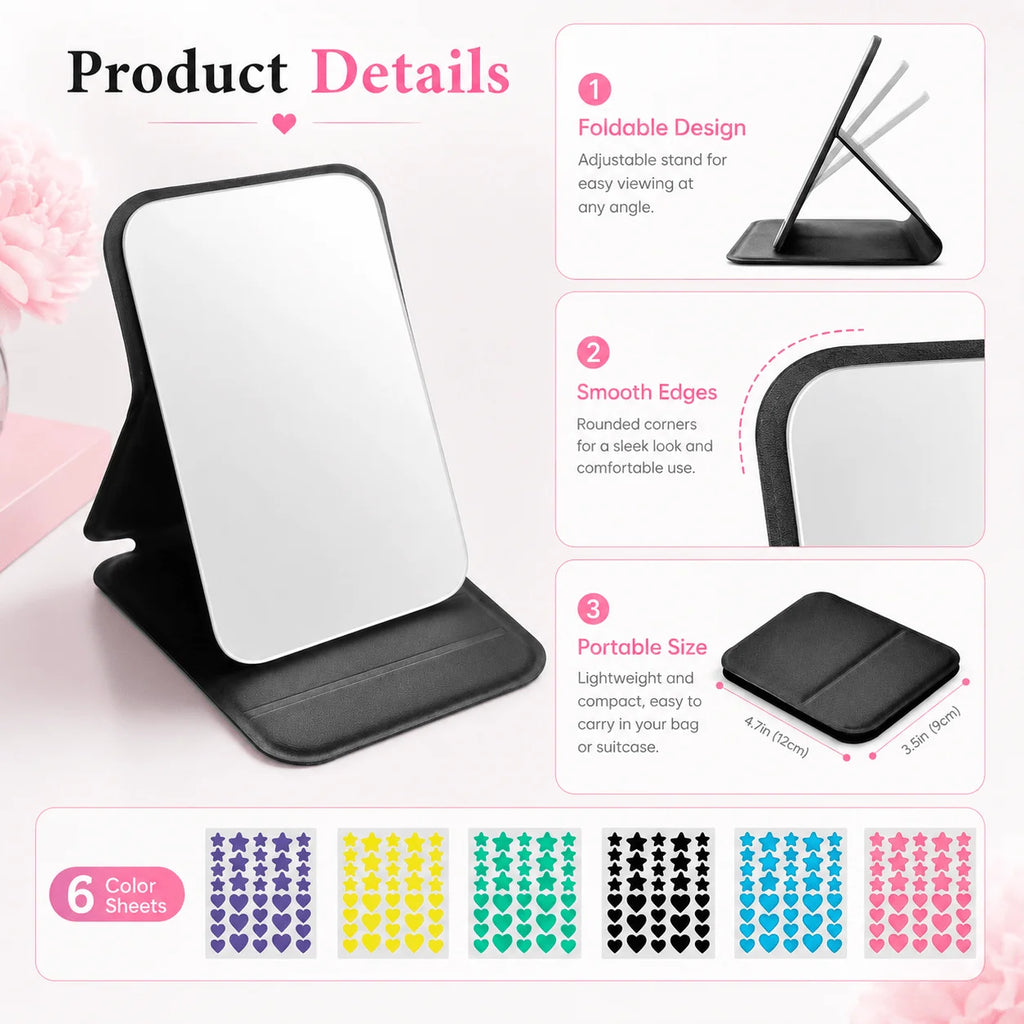 Foldable Tabletop Mirror & Pimple Patch Set - product photo 5