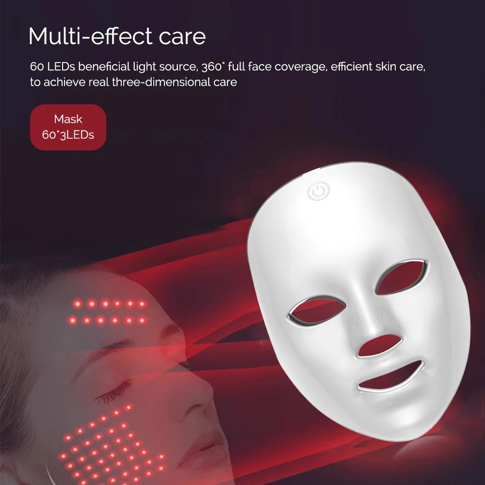 Rechargeable 7-Color LED Facial Mask - product photo 4