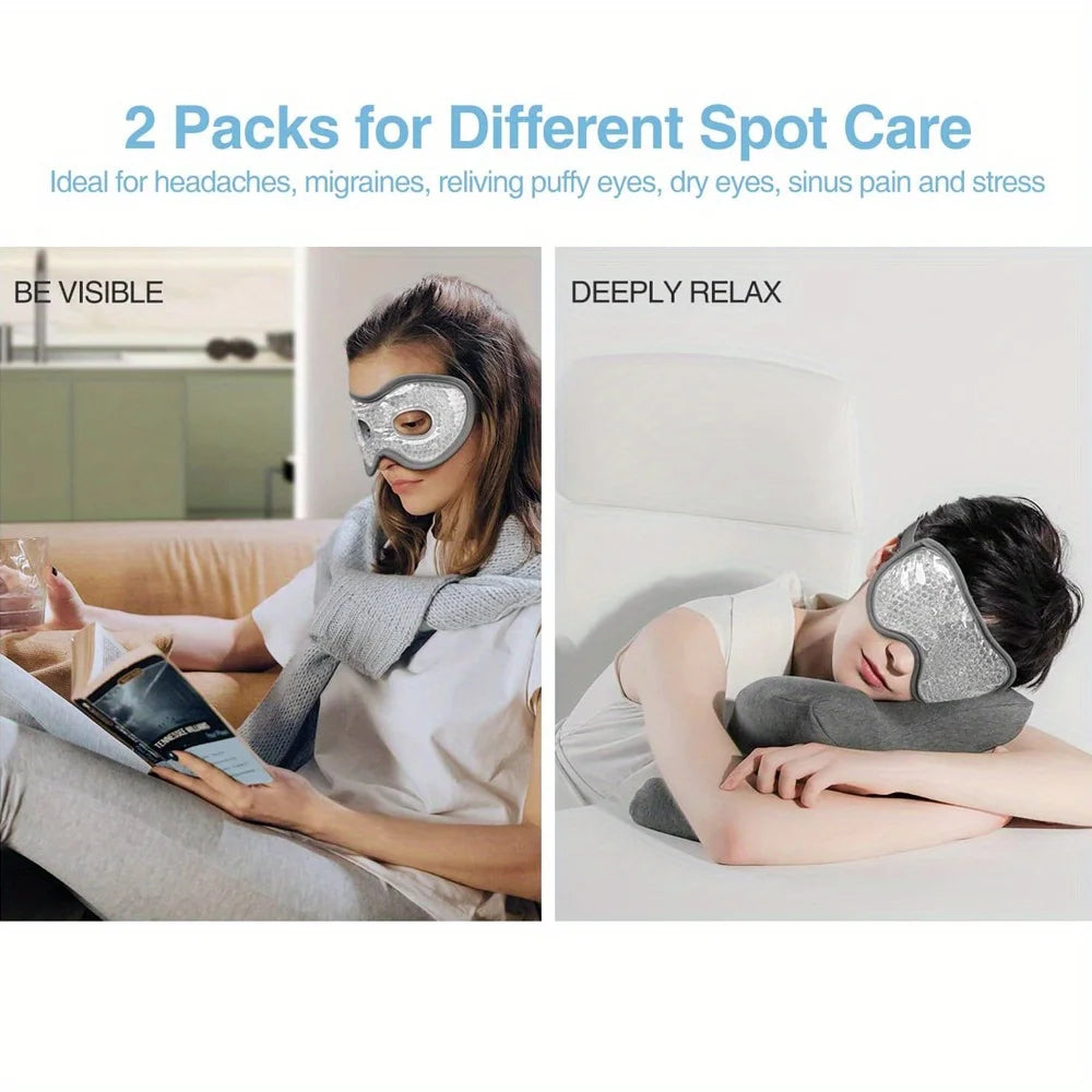 Hot & Cold Gel Eye Mask Set (2-Pack) - product photo 6