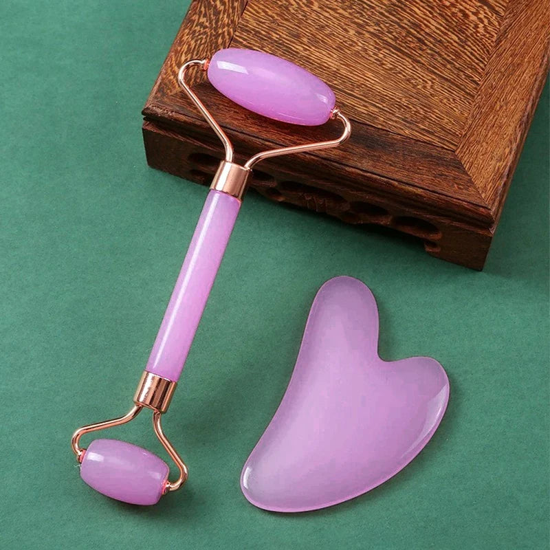 Dual Facial Roller — Face, Neck & Eye Massage Set