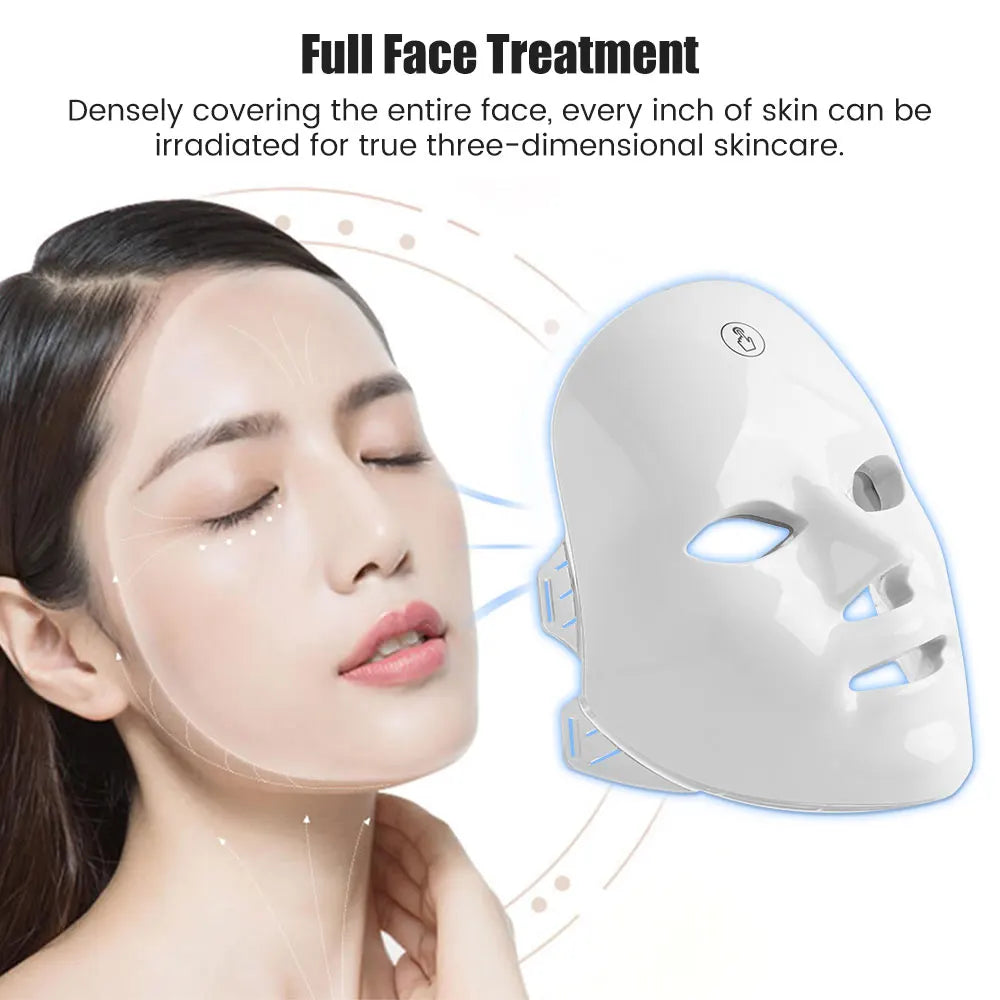 7 Color LED Light Therapy Face & Neck Mask